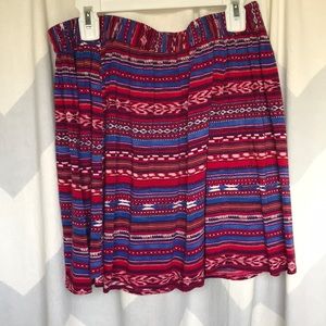 tribal print skirt